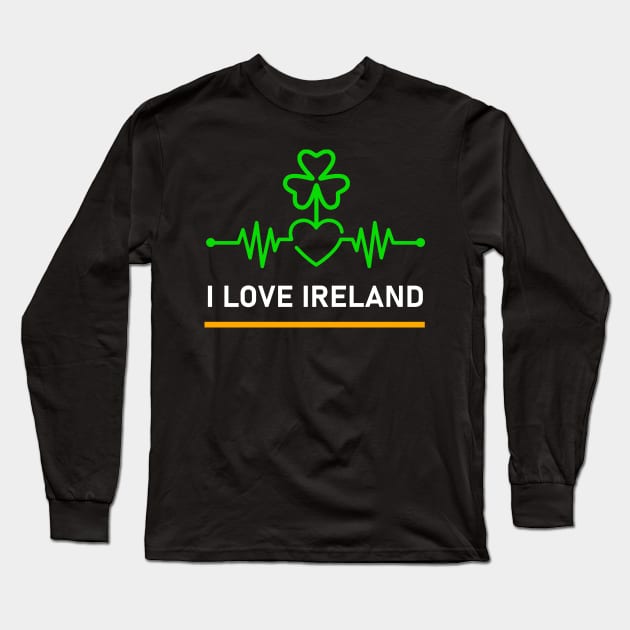 Ireland Irish Heartbeat Long Sleeve T-Shirt by Ireland